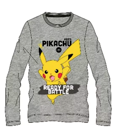 Pokemon Grå Langærmet T-shirt 8-14 år