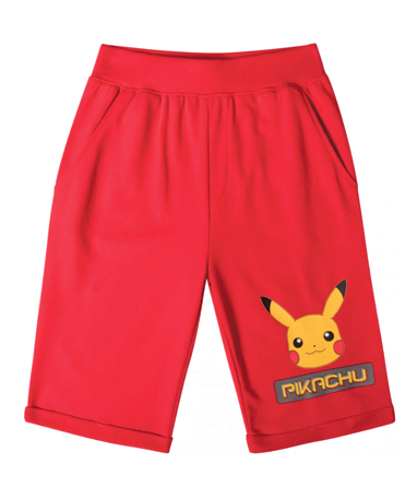 Pokemon Røde Shorts Til Børn - 5-12 år