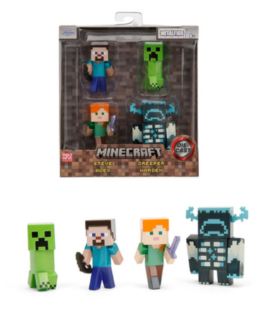 Minecraft Metal Figurer - 4 Stk