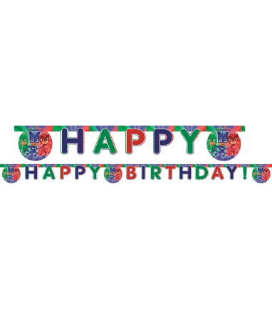 Pyjamasheltene Happy Birthday Banner