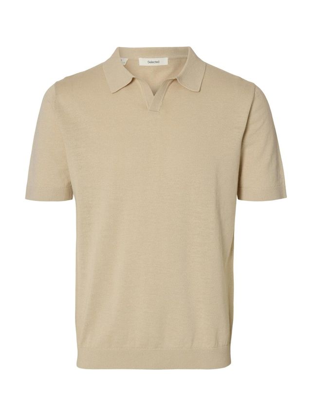 Slhmattis Ss Linen Blend Open Polo