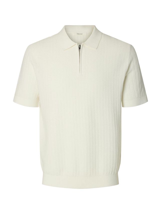 Slhcran Ss Knit Structure Half Zip