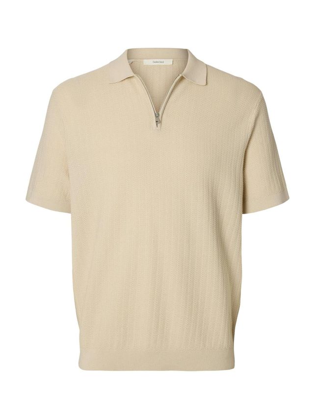 Slhcran Ss Knit Structure Half Zip