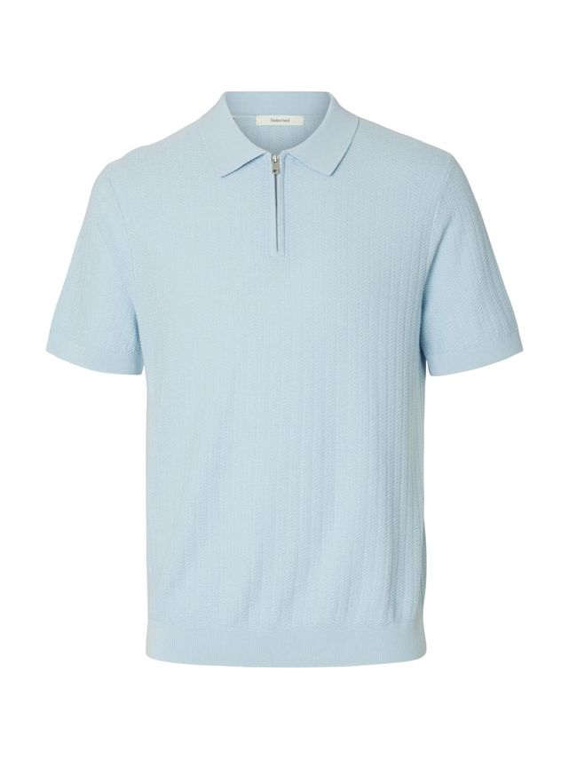 Slhcran Ss Knit Structure Half Zip