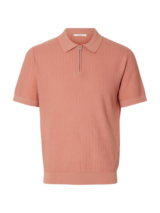 Slhcran Ss Knit Structure Half Zip