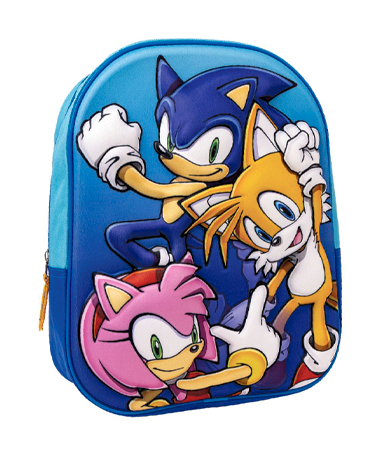 Sonic 3d Skoletaske Til Børn