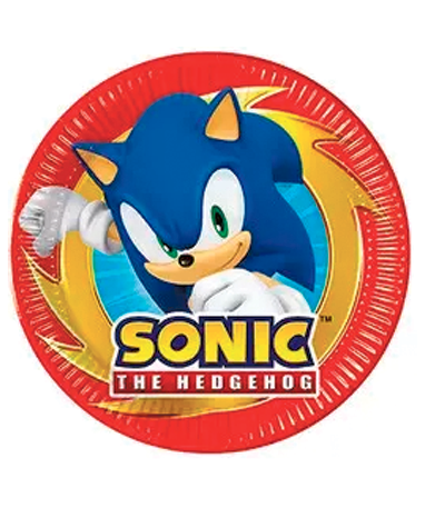 Sonic Paptallerkner - 8 Stk