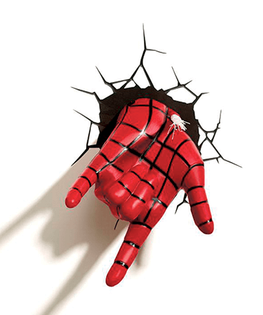 Spiderman 3d Hånd Lampe - Marvel