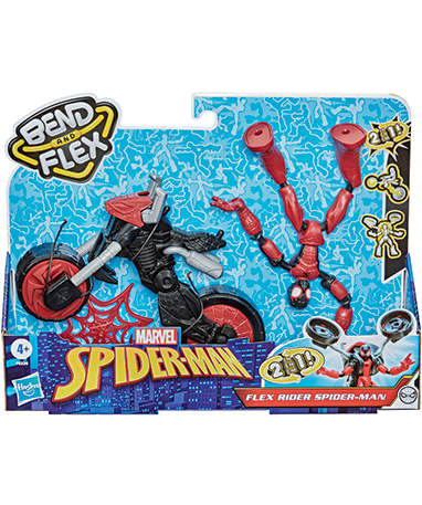 Spiderman Bend   Flex Figur   Motorcykel
