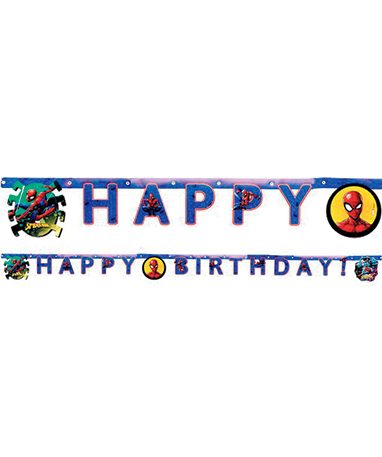 Spiderman Happy Birthday Banner - 2m