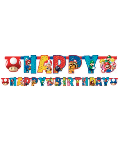 Super Mario Happy Birthday Guirlande