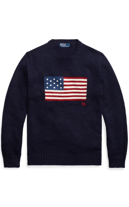 Ls Cn Flag-long Sleeve-pullover