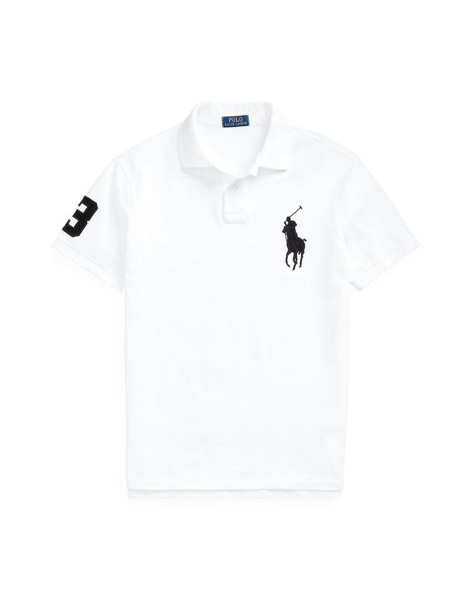 Custom Slim Fit Big Pony Mesh Polo Shirt