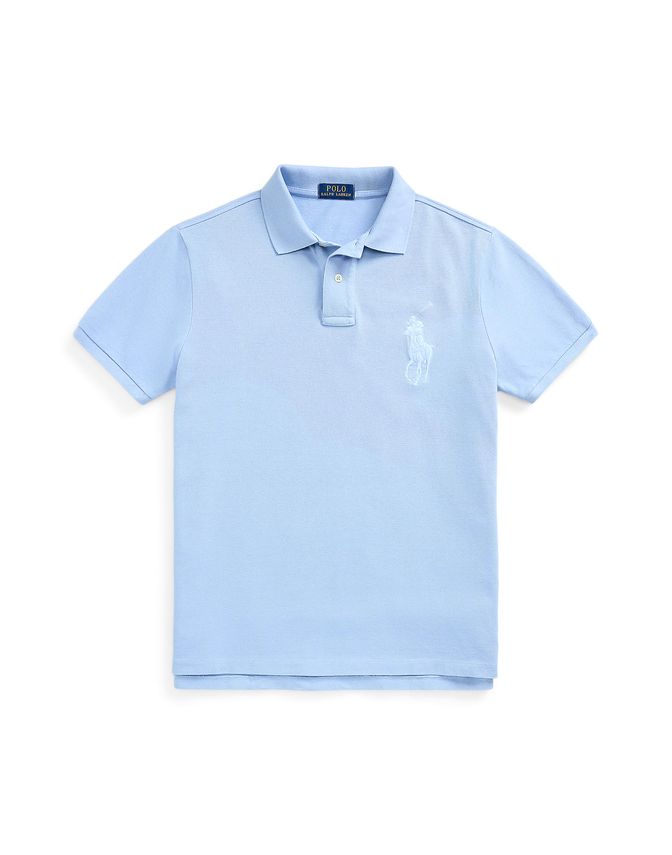 Custom Slim Fit Big Pony Mesh Polo Shirt