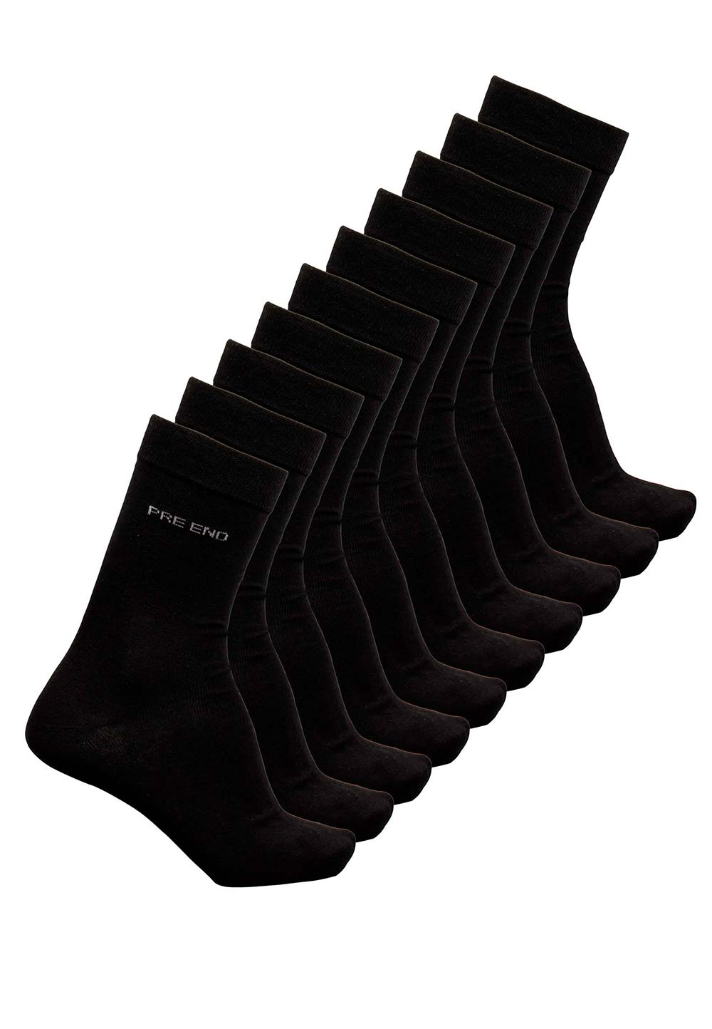 Pre End - Basic Strømper I Sort - 10 Pak