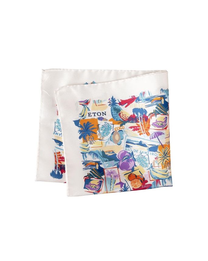 Postcard Silk Twill Pocket Square