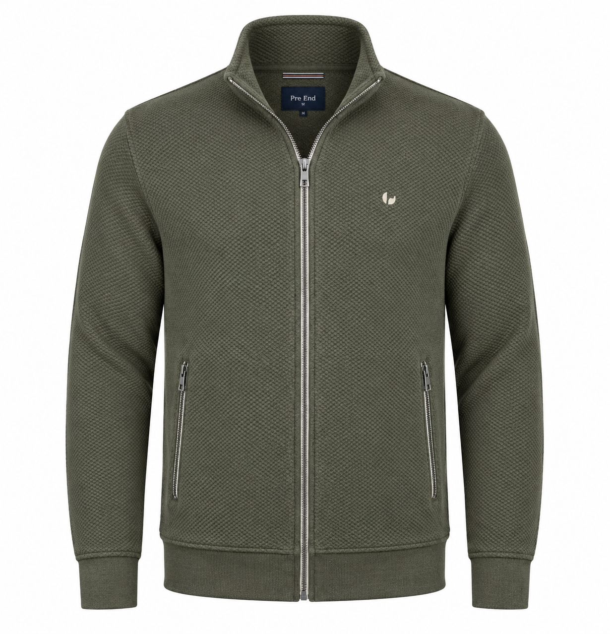 Pre End - Alf Sweat Cardigan I Army Grøn
