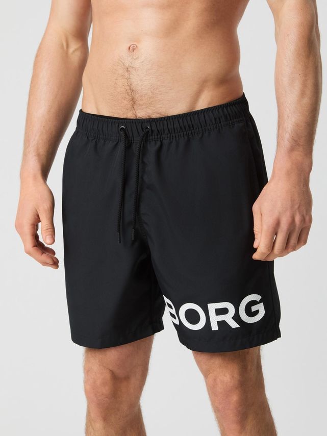Borg Swim Shorts Bone White