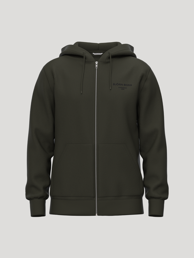Borg Essential 1 Zip Hoodie  Light Grey Melange