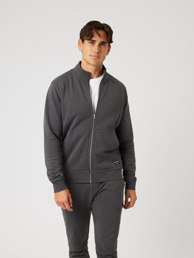 Centre Full Zip Sweatshirt  Winter Moss Melange