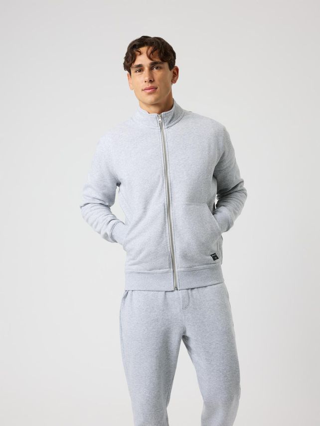 Centre Full Zip Sweatshirt  Winter Moss Melange