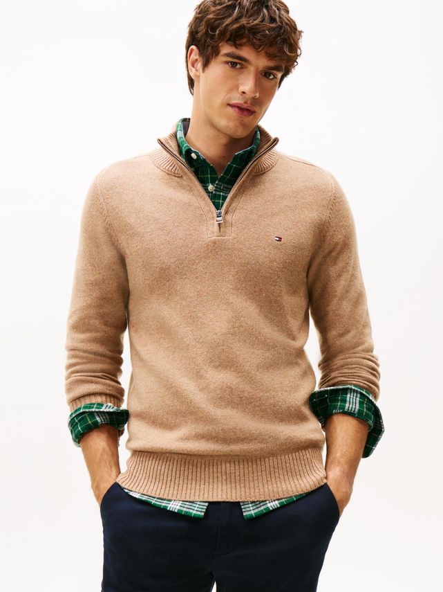 Lambswool Zip Mock