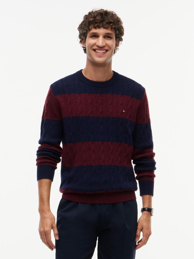 Lambswool Blend Cable Crew