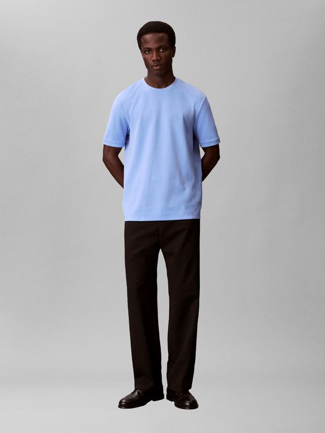 Ss Tonal Stripe Crewnk Tee