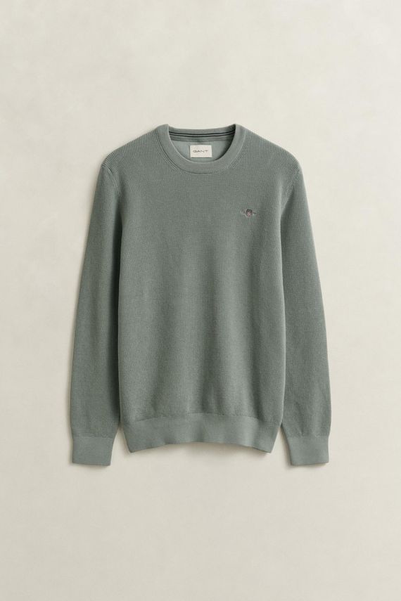 Micro Textured Cotton C-neck