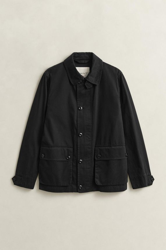 Cotton Decker Jacket Dark Navy Black