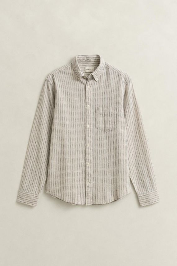 Reg Cotton Linen Stripe Shirt