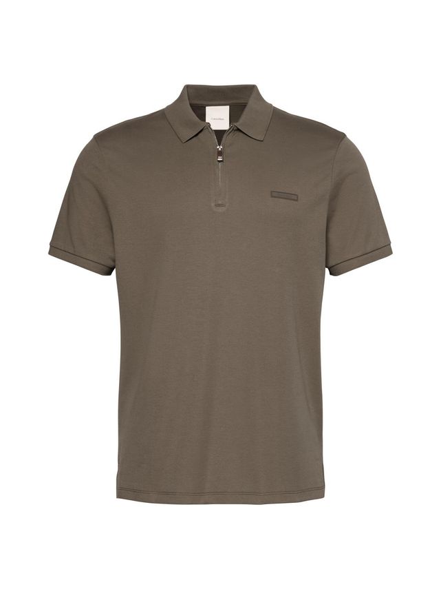 Ss Slim Supima Zip Polo