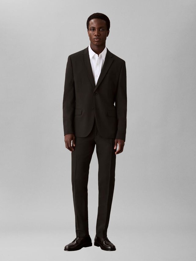 Italian Wool Blend Slim Trouser