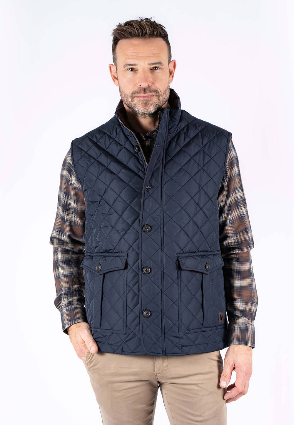 Pre End - Harald Quiltet Vest I Navy