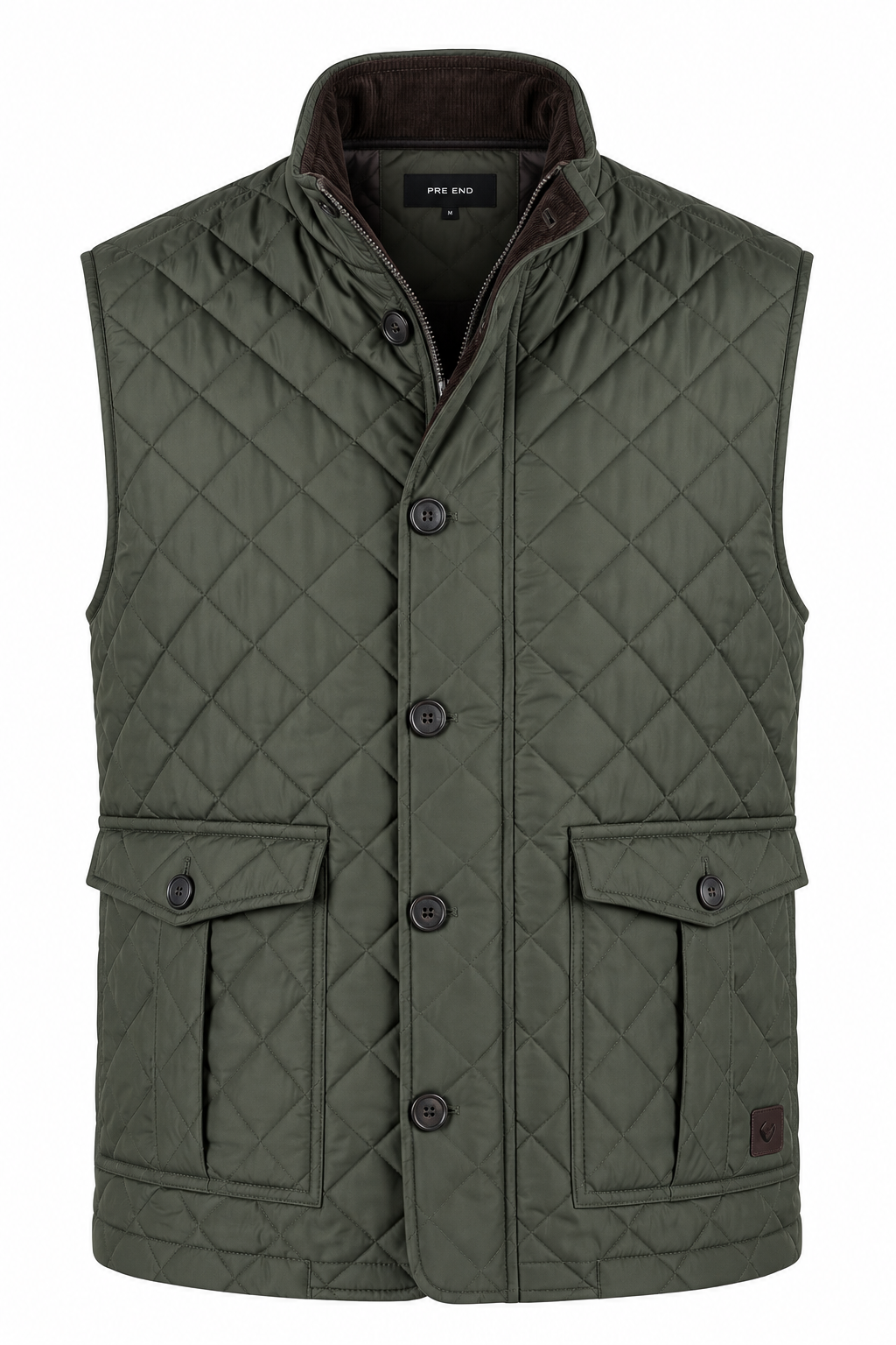 Pre End - Harald Quiltet Vest I Armygrøn