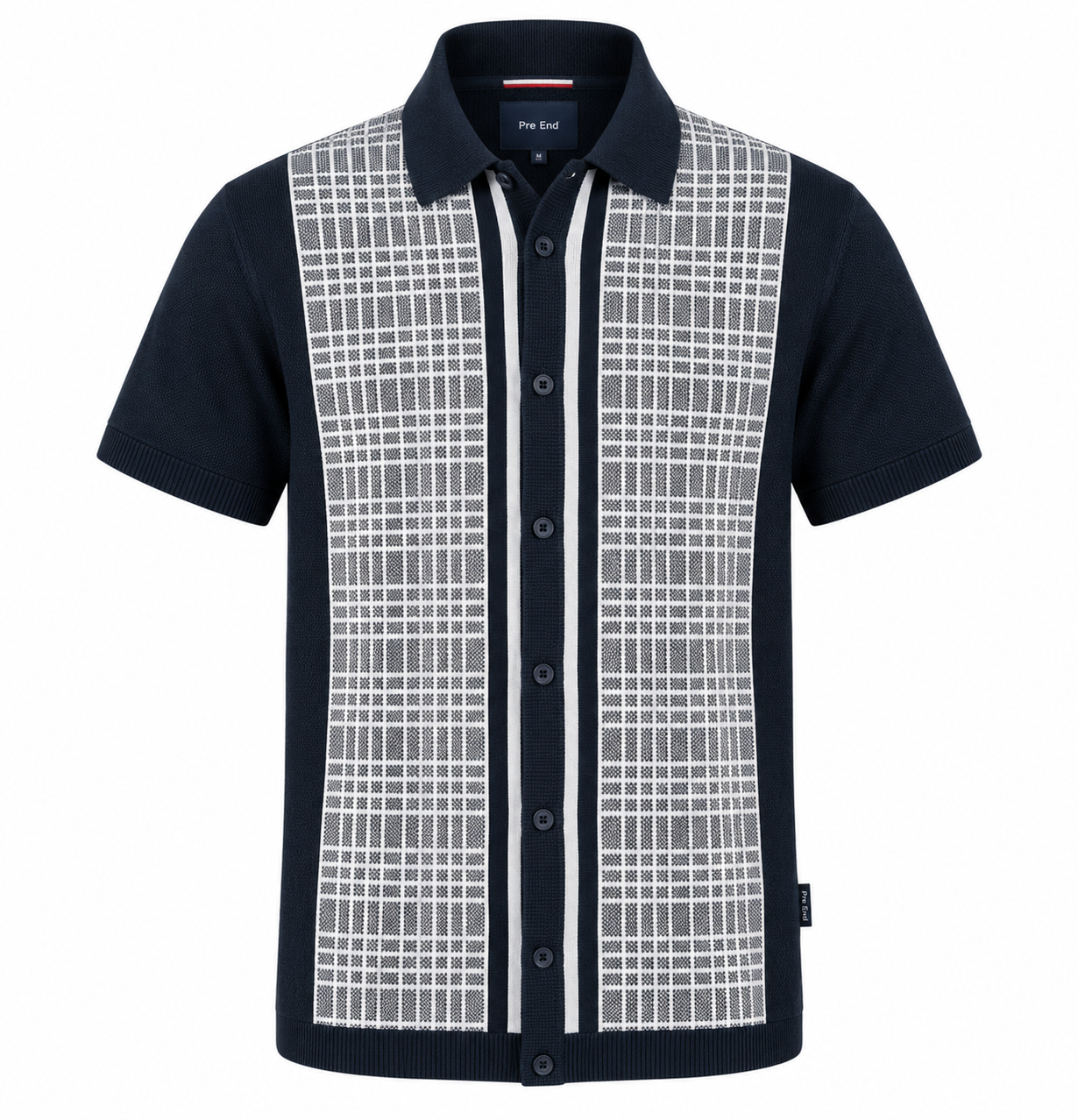 Pre End - Valde Strik Polo Med Tern I Navy