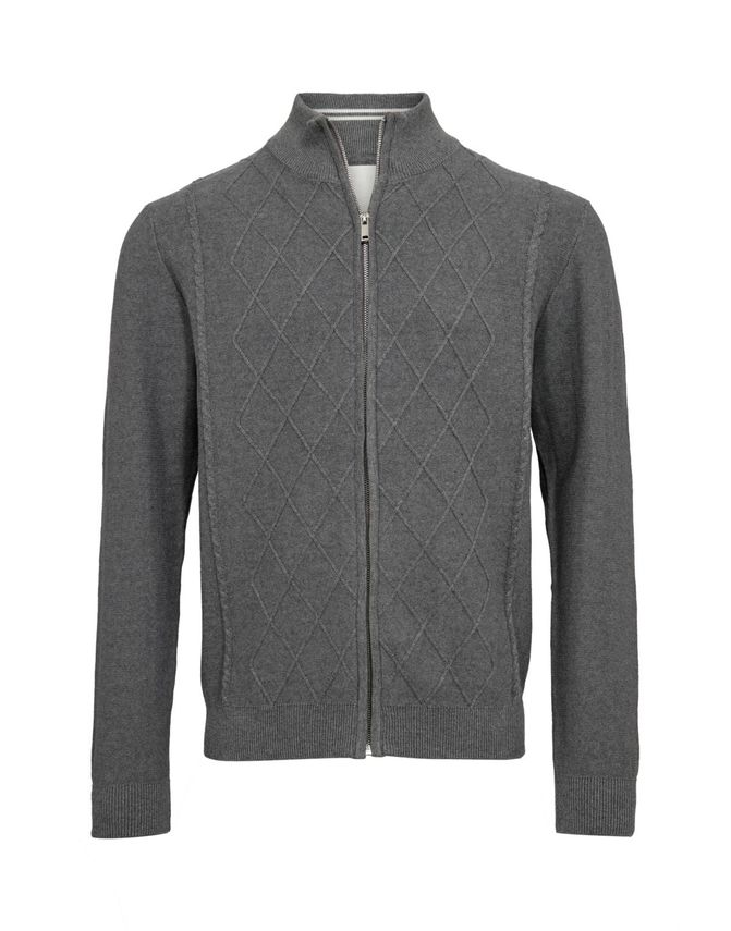 Black Blue Cardigan Regular Fit