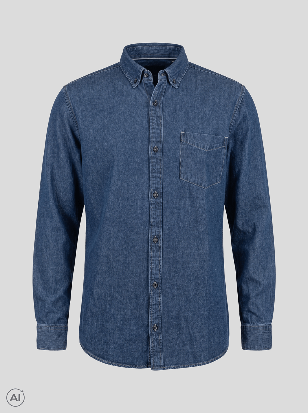 Pre End - Denni Denim Skjorte I Mørk Blå