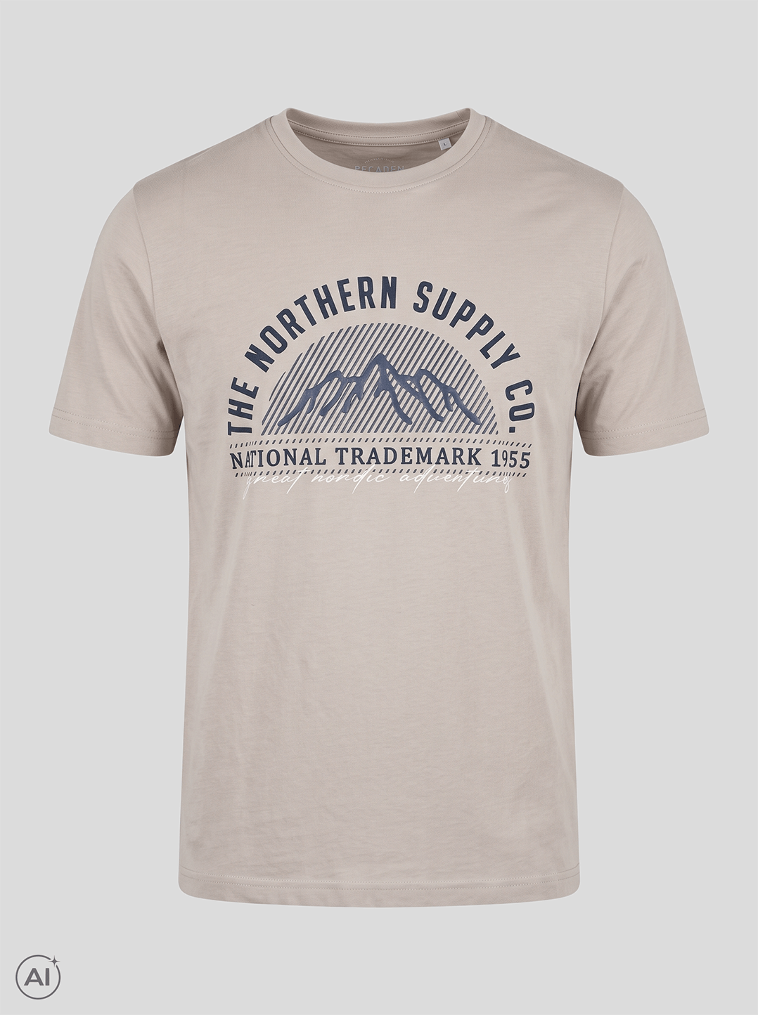 Pre End - Caden T-shirt Med Print I Sand