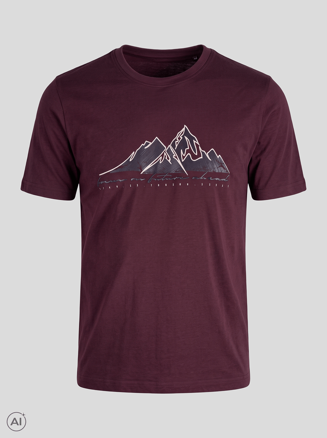 Pre End - Caden T-shirt Med Print I Vinrød