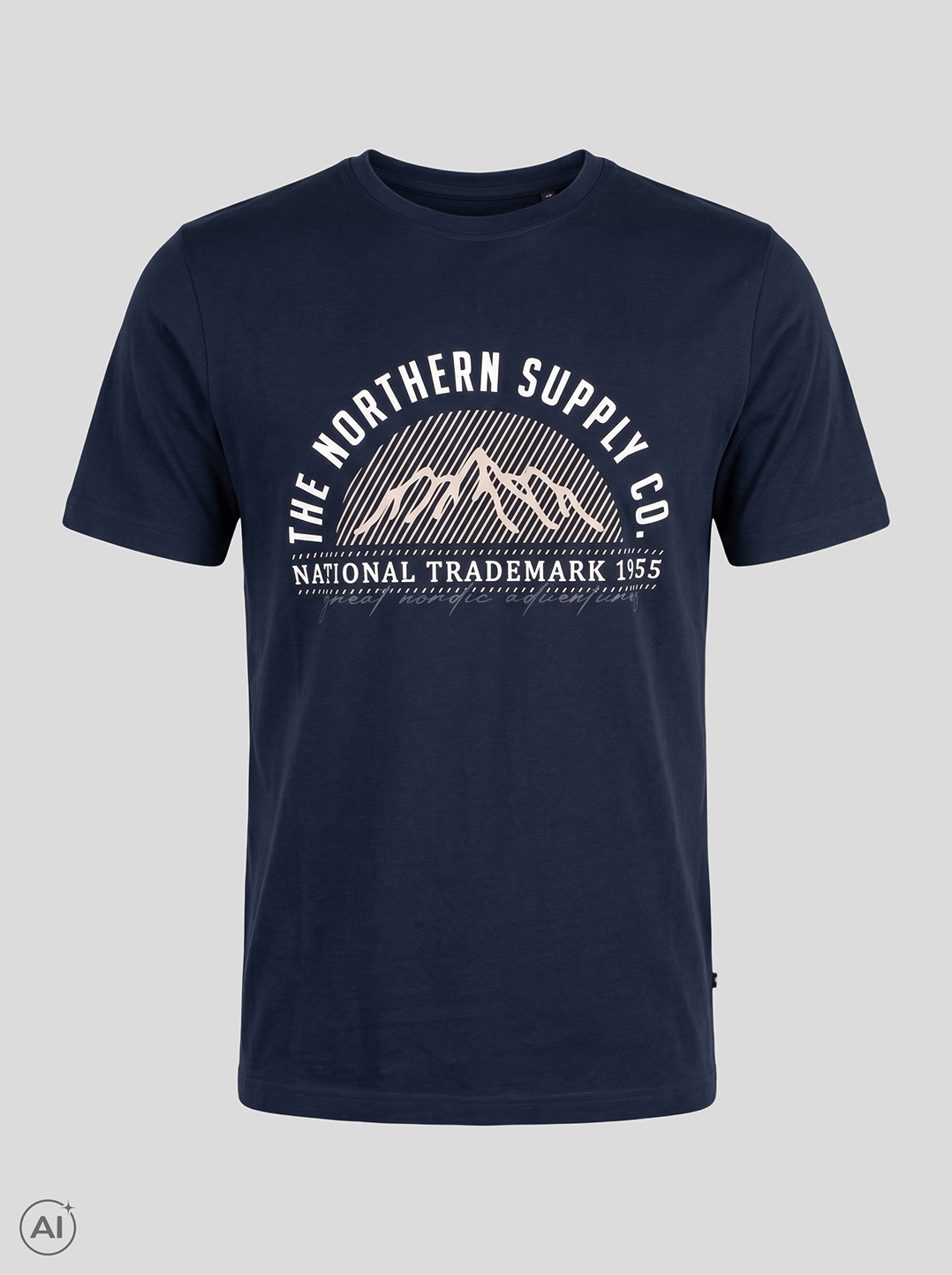 Pre End - Caden T-shirt Med Print I Navy