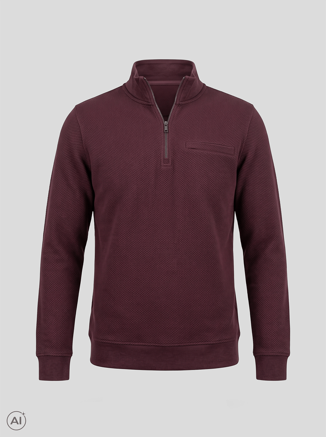 Pre End - Tony Zip Sweat I Vinrød