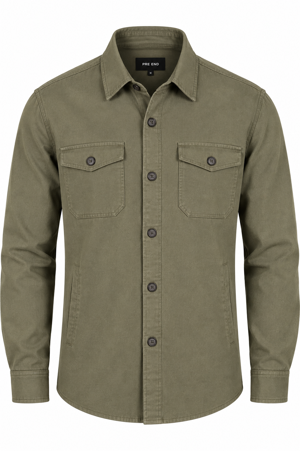 Pre End - Halton Overshirt Hørskjorte I Grøn