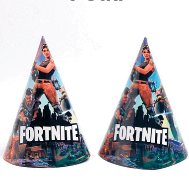 Fortnite Fødselsdagshatte - 6 Stk