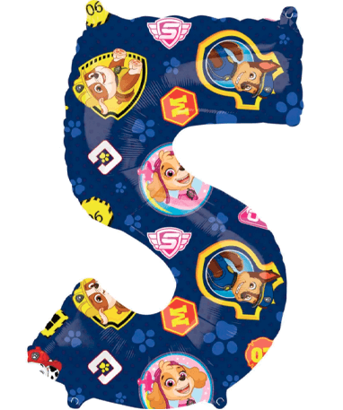 Paw Patrol 5 år Ballon - 45x66 Cm