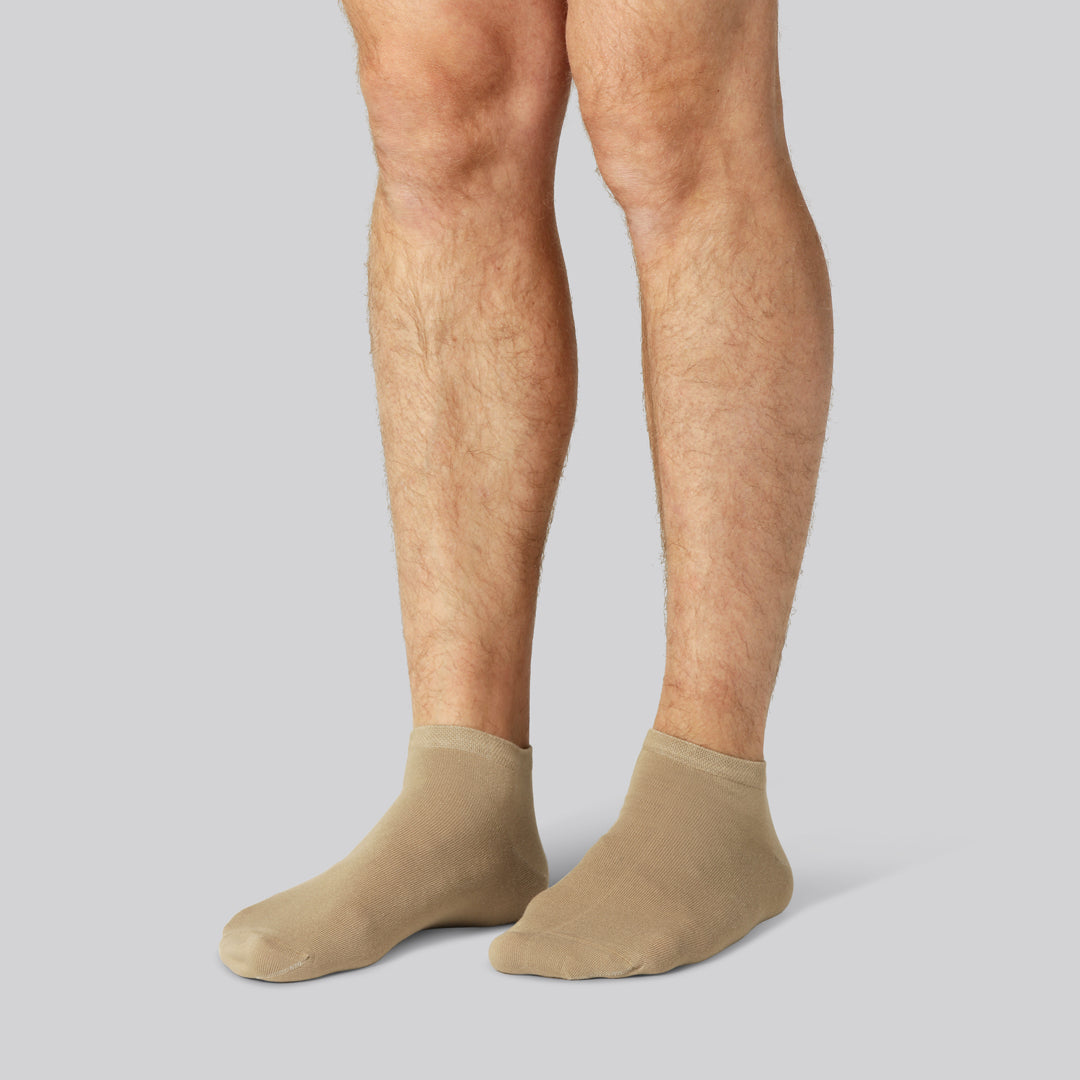 Bambus Ankelstrømper I Beige Til Mænd