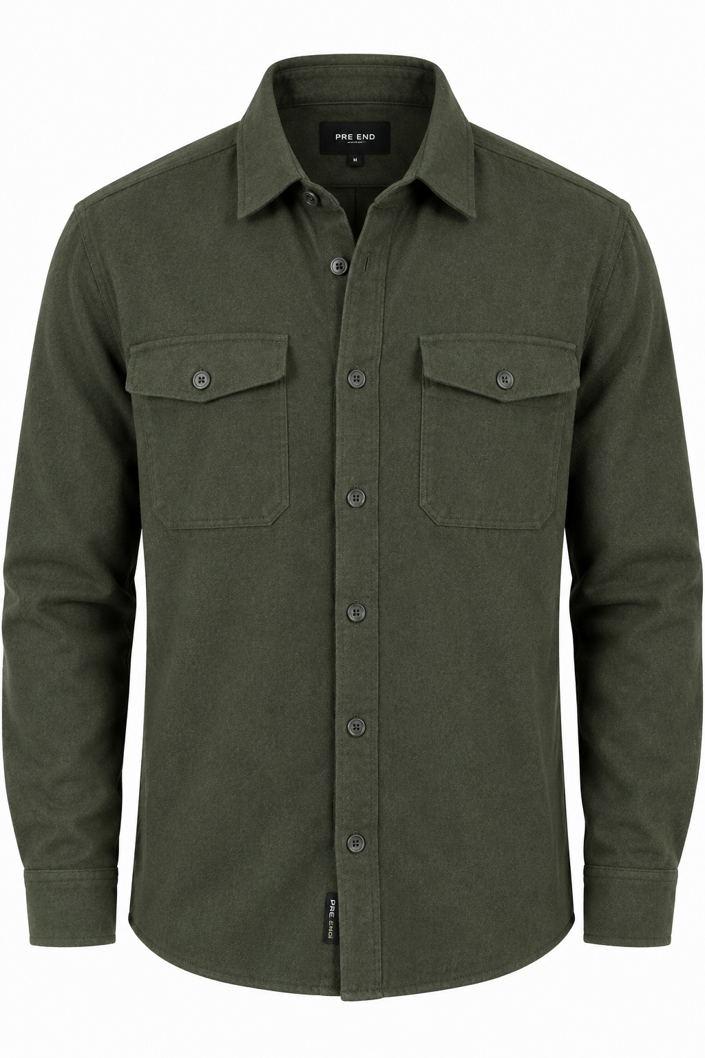 Pre End - Noland Overshirt Med Foer I Grøn