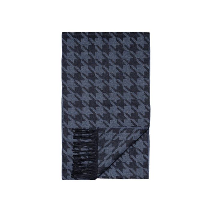 Houndstooth Merino Wool Scarf