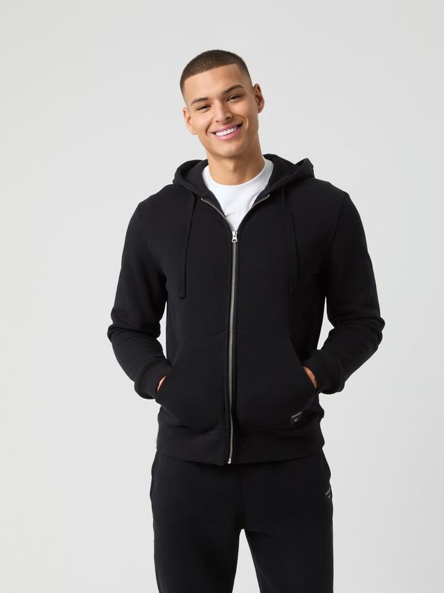 Centre Zip Hoodie  Egret
