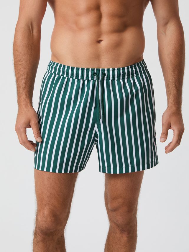 Borg Print Swim Shorts  Bb Wide Stripe 2